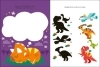 Buchcover und Innenansicht für das Buch: Mes Autocollants Scintillants - Les Dinosaures