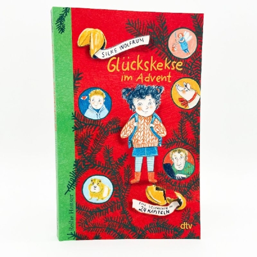 Buchcover und Innenansicht für das Buch: Glückskekse im Advent