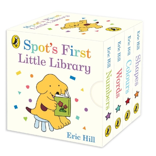 Buchcover und Innenansicht für das Buch: Spot's First Little Library