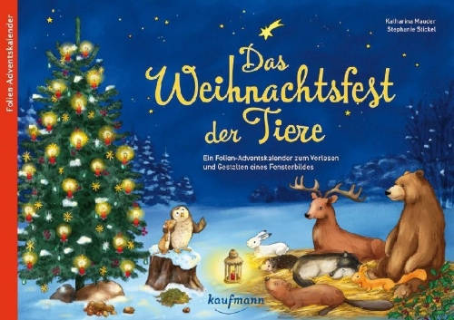 Buchcover und Innenansicht für das Buch: Das Weihnachtsfest der Tiere