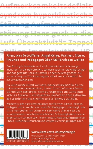 Buchcover und Innenansicht für das Buch: ADHS - Erfolgreiche Strategien für Erwachsene und Kinder