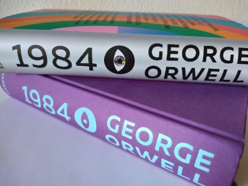 Buchcover und Innenansicht für das Buch: 1984