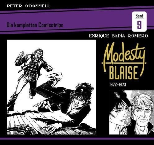 Buchcover und Innenansicht für das Buch: Modesty Blaise: Die kompletten Comicstrips / Band 9 1972 - 1973