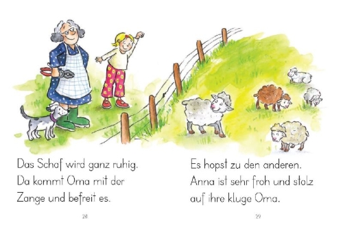 Buchcover und Innenansicht für das Buch: LESEZUG/1. Klasse: Anna, Oma und der Bauernhof