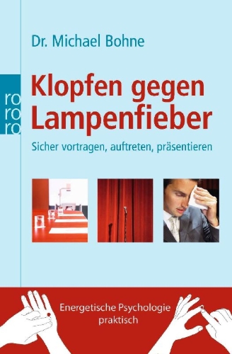 Buchcover und Innenansicht für das Buch: Klopfen gegen Lampenfieber