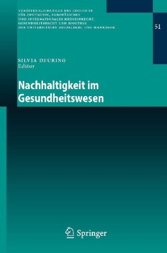 Buchcover und Innenansicht für das Buch: Nachhaltigkeit im Gesundheitswesen