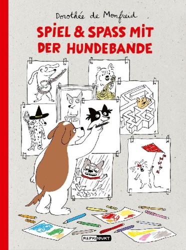 Buchcover und Innenansicht für das Buch: Spiel & Spaß mit der Hundebande