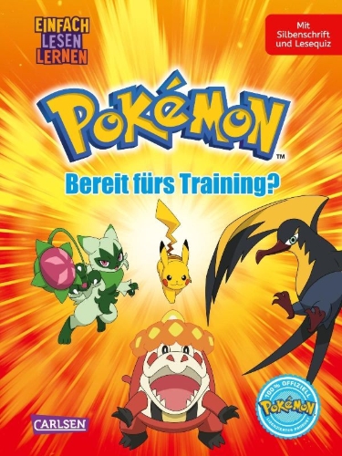 Buchcover und Innenansicht für das Buch: Pokémon Erstlesebuch: Bereit fürs Training?