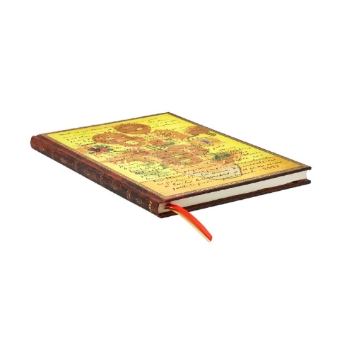 Buchcover und Innenansicht für das Buch: 12-Monatskalender 2027 Van Gogh, Sonnenblumen Grande Vertikal