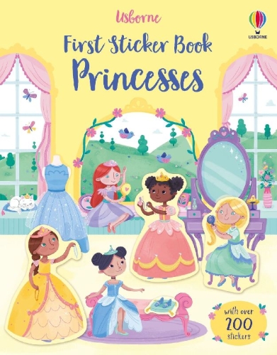 Buchcover und Innenansicht für das Buch: First Sticker Book Princesses