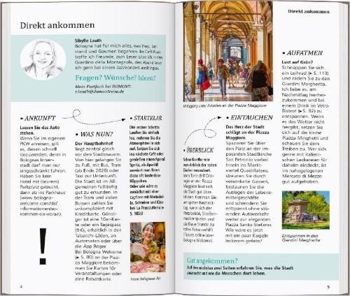 Buchcover und Innenansicht für das Buch: DUMONT direkt Reiseführer Bologna