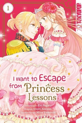 Buchcover und Innenansicht für das Buch: I Want to Escape from Princess Lessons 01