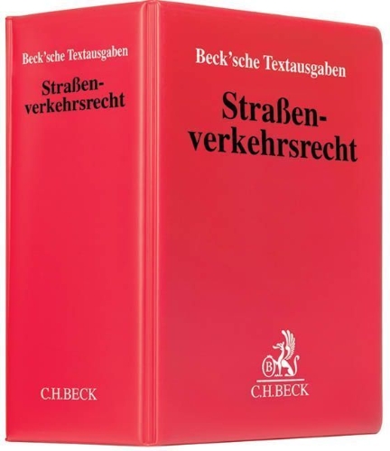 Buchcover und Innenansicht für das Buch: Straßenverkehrsrecht (mit Fortsetzungsnotierung). Inkl. 117. Ergänzungslieferung
