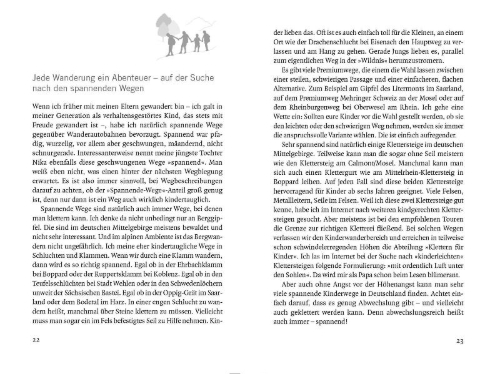 Buchcover und Innenansicht für das Buch: Mit Kindern wandern