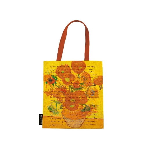 Buchcover und Innenansicht für das Buch: Van Gogh, Sunflowers Canvas Bag, the Van Gogh Museum Collection by Paperblanks (Embellished Manuscripts Collection)