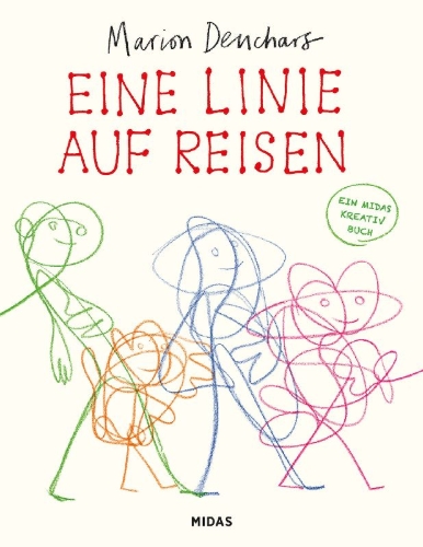 Buchcover und Innenansicht für das Buch: Eine Linie auf Reisen