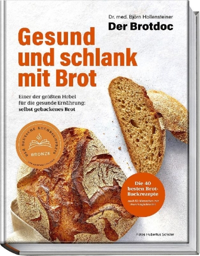 Buchcover und Innenansicht für das Buch: Gesund und schlank mit Brot