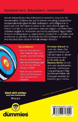 Buchcover und Innenansicht für das Buch: Konzentriert arbeiten für Dummies