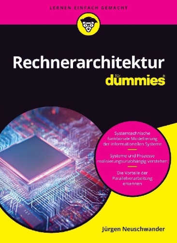 Buchcover und Innenansicht für das Buch: Rechnerarchitektur für Dummies. Das Lehrbuch