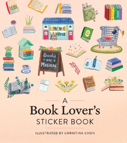 Buchcover und Innenansicht für das Buch: A Book Lover's Sticker Book