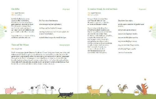 Buchcover und Innenansicht für das Buch: Mit Kitakindern durch die Jahreszeiten