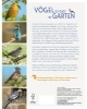 Buchcover und Innenansicht für das Buch: Vögel zu Gast im Garten - Heimische Vögel beobachten, bestimmen, schützen.