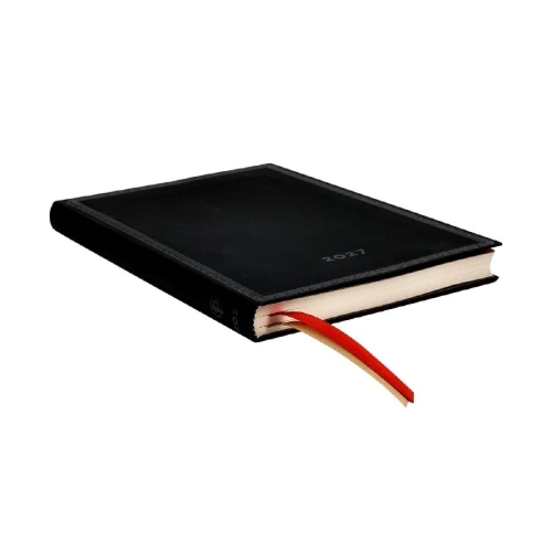 Buchcover und Innenansicht für das Buch: 12-Monatskalender 2027 Black Edition Schlicht Midi Horizontal