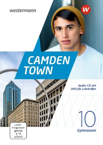 Buchcover und Innenansicht für das Buch: Camden Town 10. Audio-CD mit DVD für Lehrkräfte. Allgemeine Ausgabe für Gymnasien