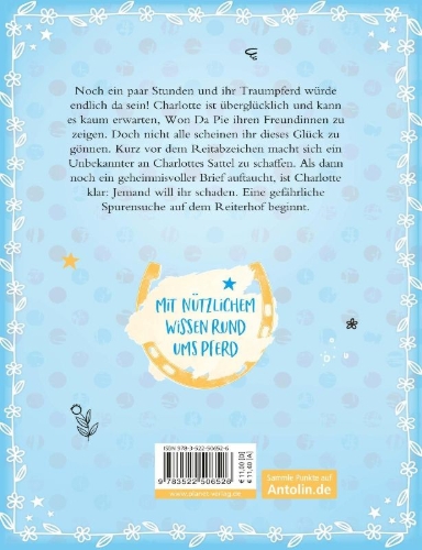 Buchcover und Innenansicht für das Buch: Charlottes Traumpferd 2: Gefahr auf dem Reiterhof