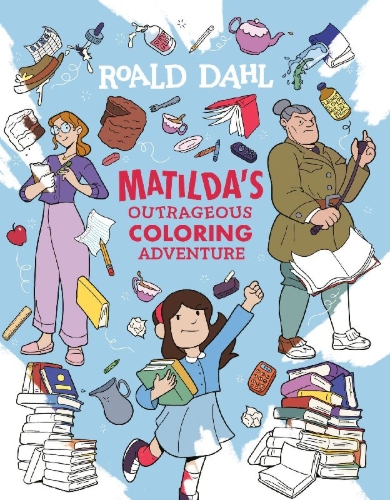 Buchcover und Innenansicht für das Buch: Matilda's Outrageous Coloring Adventure