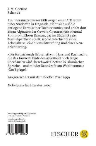 Buchcover und Innenansicht für das Buch: Schande