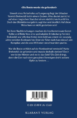 Buchcover und Innenansicht für das Buch: Langeooger Beute. Ostfrieslandkrimi - Nordseekrimi