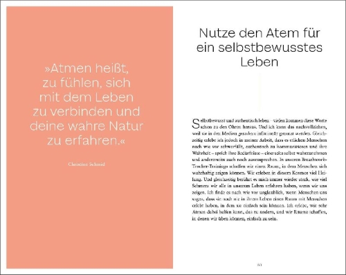 Buchcover und Innenansicht für das Buch: Atme. Jetzt.