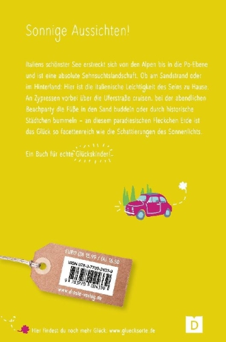 Buchcover und Innenansicht für das Buch: Glücksorte am Gardasee