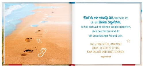 Buchcover und Innenansicht für das Buch: Ein Schutzengelchen wünsche ich dir