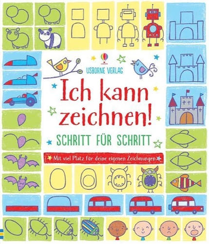 Buchcover und Innenansicht für das Buch: Step-by-Step Drawing Book