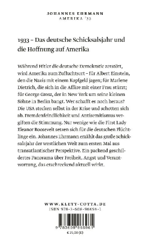 Buchcover und Innenansicht für das Buch: Amerika '33