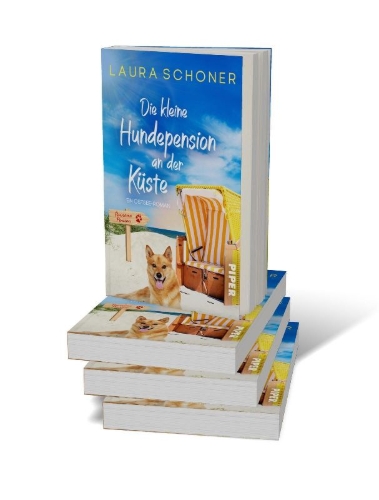 Buchcover und Innenansicht für das Buch: Die kleine Hundepension an der Küste