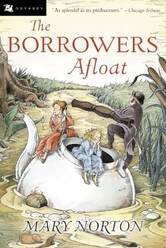 Buchcover und Innenansicht für das Buch: The Borrowers Afloat