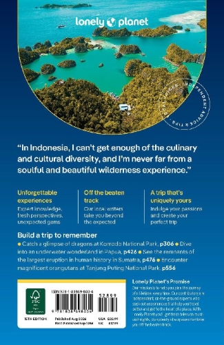 Buchcover und Innenansicht für das Buch: Lonely Planet Indonesia