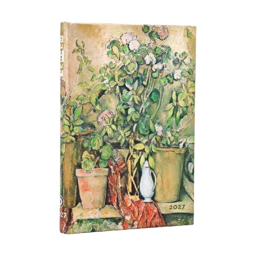 Buchcover und Innenansicht für das Buch: 12-Monatskalender 2027 Cezannes Terrakotta-Töpfe und Blumen Mini Verso