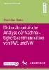 Buchcover und Innenansicht für das Buch: Diskurslinguistische Analyse der Nachhaltigkeitskommunikation von RWE und VW