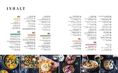 Buchcover und Innenansicht für das Buch: Cosy Kitchen - Deftig vegetarisch