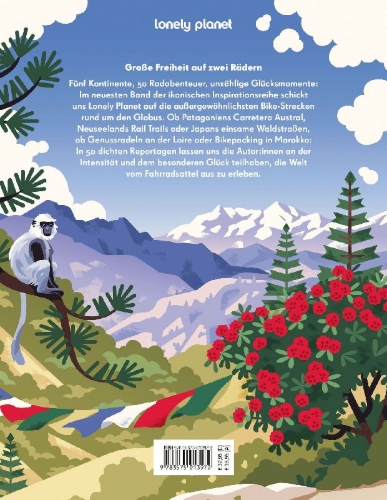 Buchcover und Innenansicht für das Buch: Lonely Planet Legendäre Radtouren