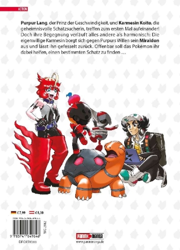 Buchcover und Innenansicht für das Buch: Pokémon Karmesin und Purpur 03