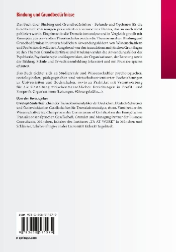 Buchcover und Innenansicht für das Buch: Bindung und Grundbedürfnisse