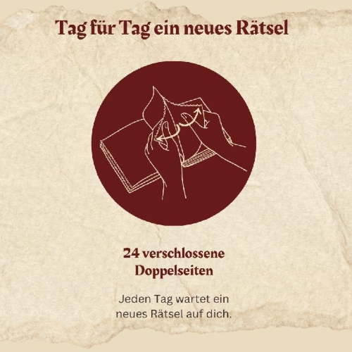 Buchcover und Innenansicht für das Buch: 24 DAYS ESCAPE - Der Escape Room Adventskalender: Sherlock Holmes und die Jagd nach Sir Wintersby