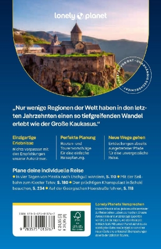 Buchcover und Innenansicht für das Buch: LONELY PLANET Reiseführer Georgien, Armenien & Aserbaidschan