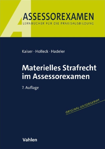 Buchcover und Innenansicht für das Buch: Materielles Strafrecht im Assessorexamen