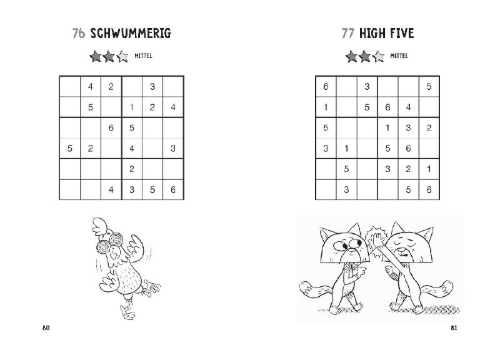 Buchcover und Innenansicht für das Buch: Sudoku-Spaß für Kinder. In drei Schwierigkeitsgraden. Ab 6 Jahren